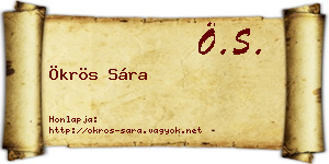 Ökrös Sára névjegykártya